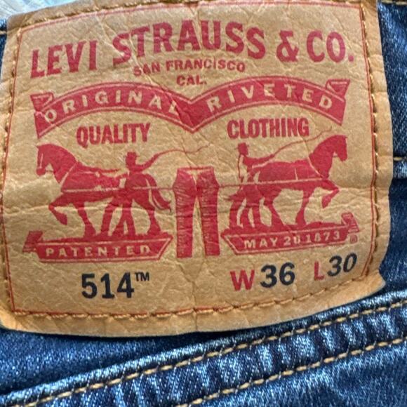 Levi's Men's Denim Jeans 514 Straight Leg Relaxed Fit Size 36x30 Utility Casual - Picture 9 of 9